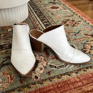 Report // Tosh White Snakeskin Mule Size 9.5